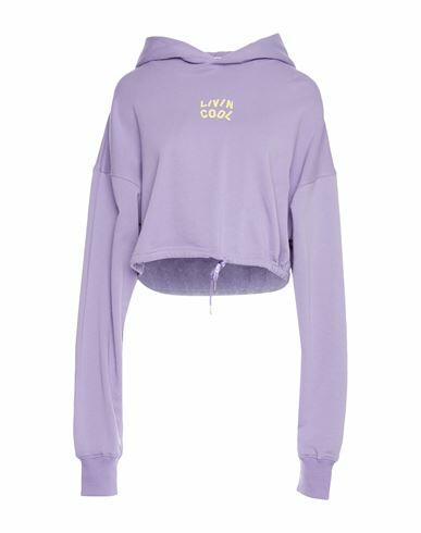 Livincool Woman Sweatshirt Light purple Cotton Cover