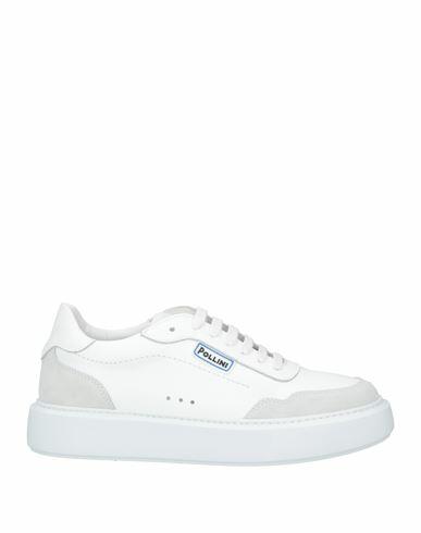 Pollini Man Sneakers White Leather Cover