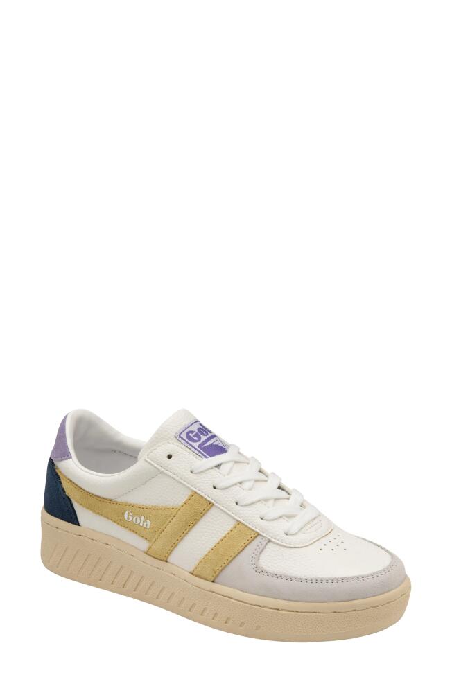 Gola Classics Grandslam Trident Sneaker in White/Lemon/Lavender Cover