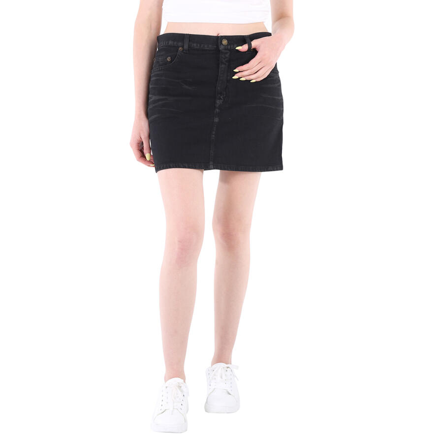 Saint Laurent Denim Mini Skirt Cover