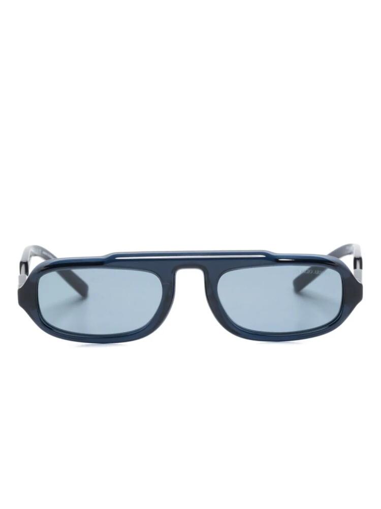 Giorgio Armani oval-frame sunglasses - Blue Cover