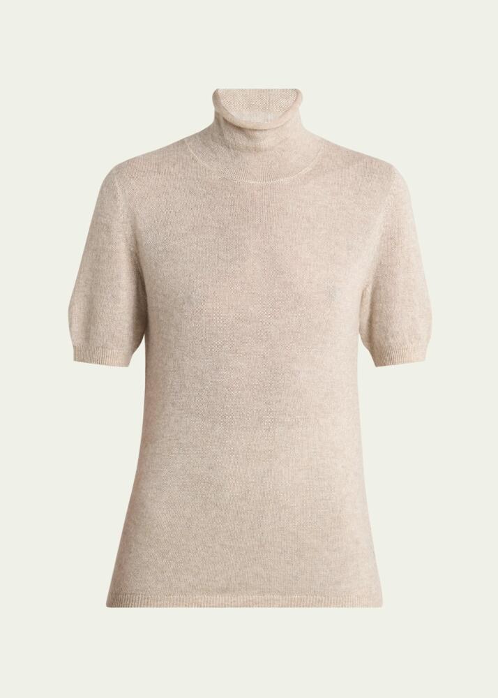 Loro Piana Camino Cashmere-Silk Turtleneck Sweater Cover