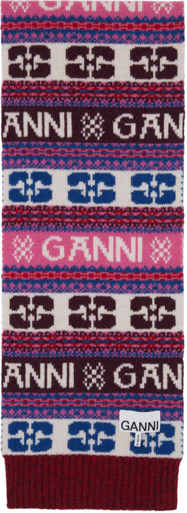 GANNI Multicolor Graphic Scarf Cover