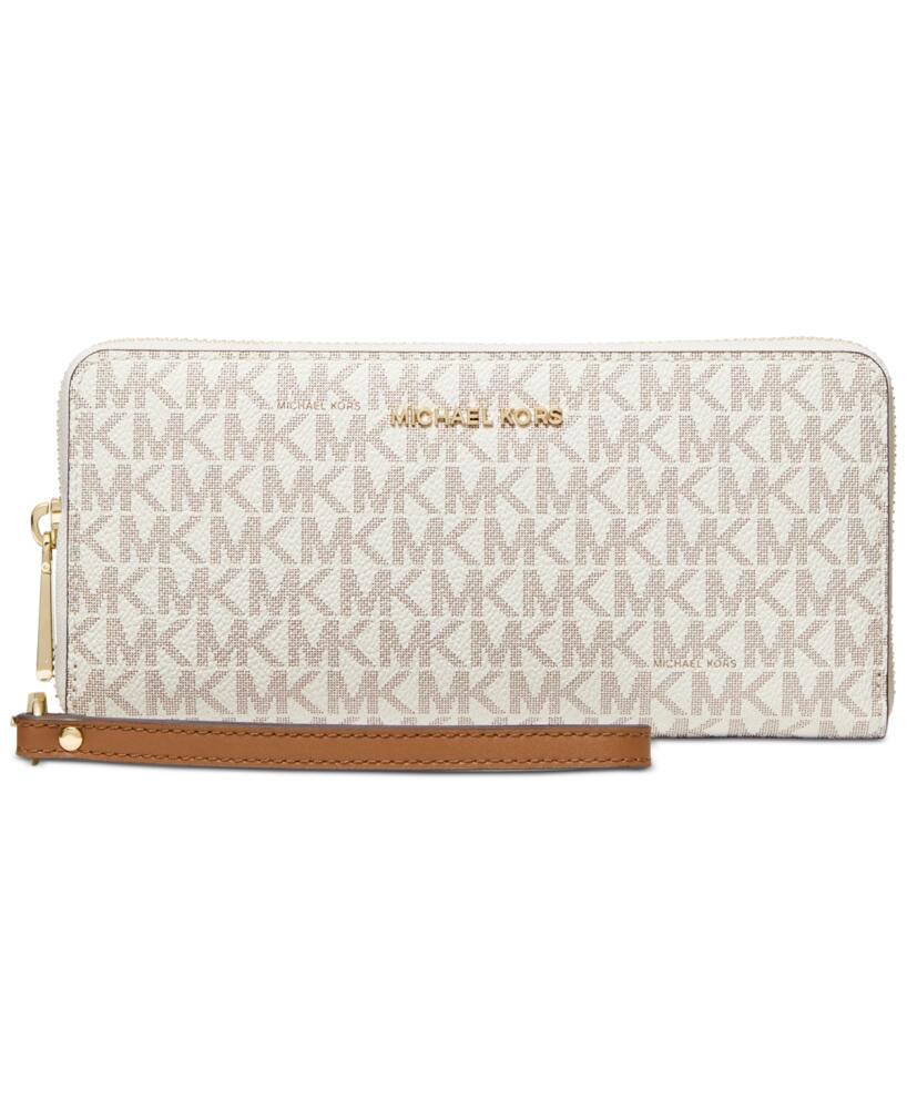 Michael Michael Kors Logo Jet Set Travel Continental - Vanilla Cover