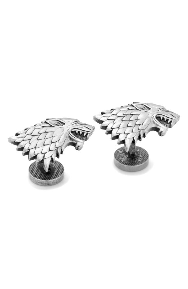 Cufflinks, Inc. Stark Dire Wolf Cuff Links in Silver Cover