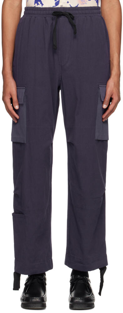 Double Rainbouu Navy Drawstring Cargo Pants Cover