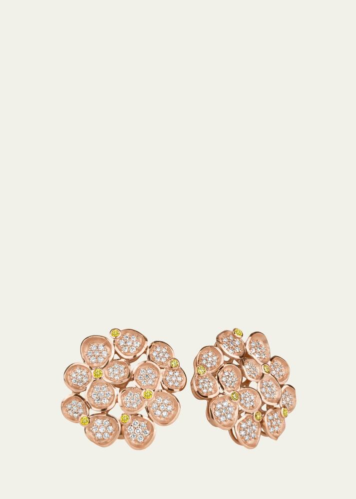 Paul Morelli 18K Rose Gold Forget Me Knot Diamond Earrings Cover