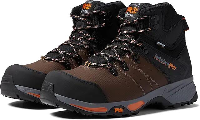 Timberland PRO Switchback 6 Composite Safety Toe Puncture Resistant Waterproof (Brown/Orange1) Men's Shoes Cover