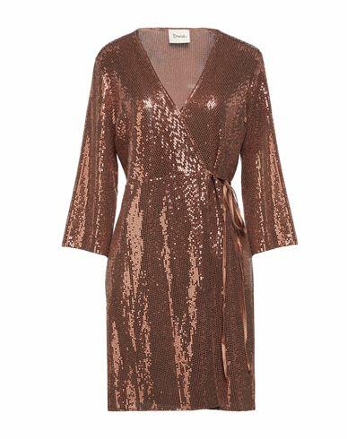 Dixie Woman Mini dress Cocoa Polyamide, Metal Cover