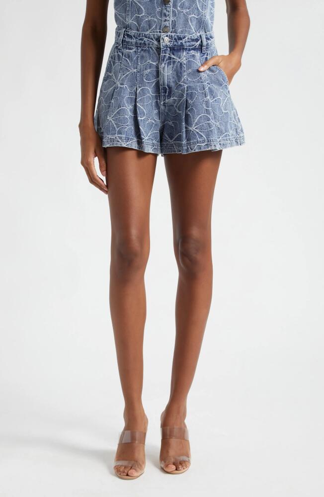 Ramy Brook Wilder Floral Embroidery Denim Shorts in Indigo Emb Floral Denim Cover