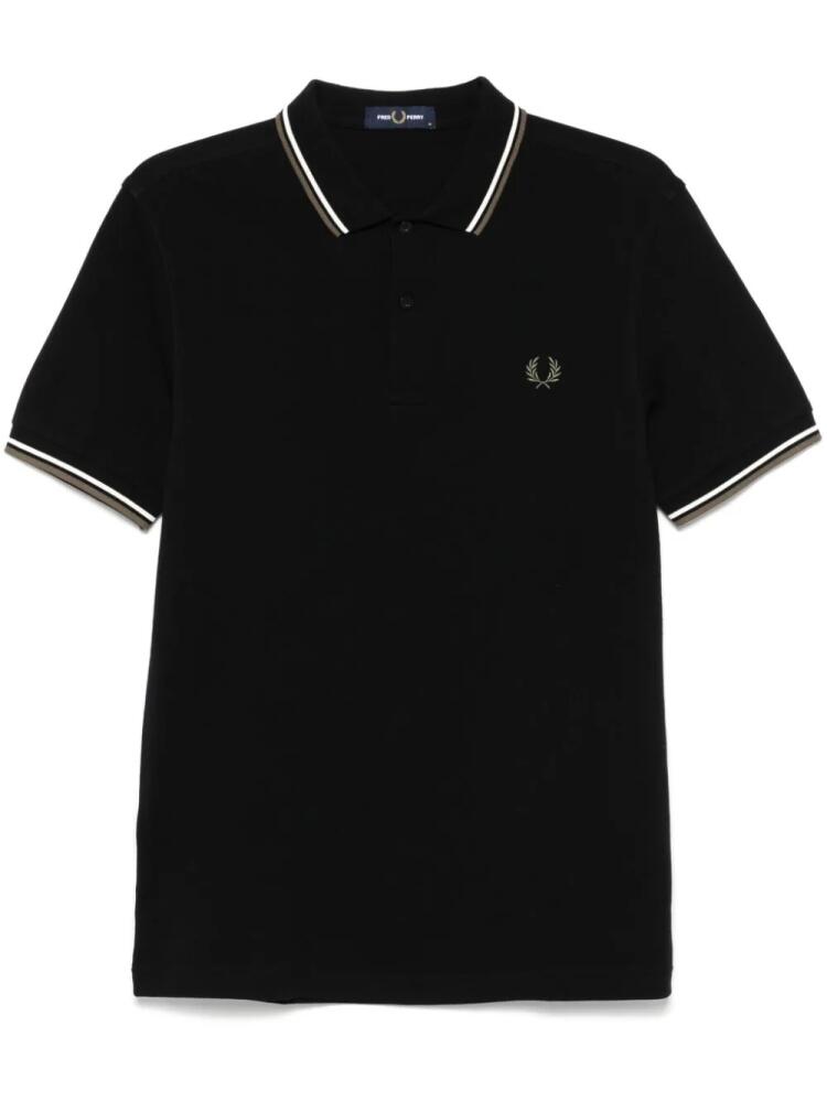 Fred Perry logo-embroidered polo shirt - Black Cover