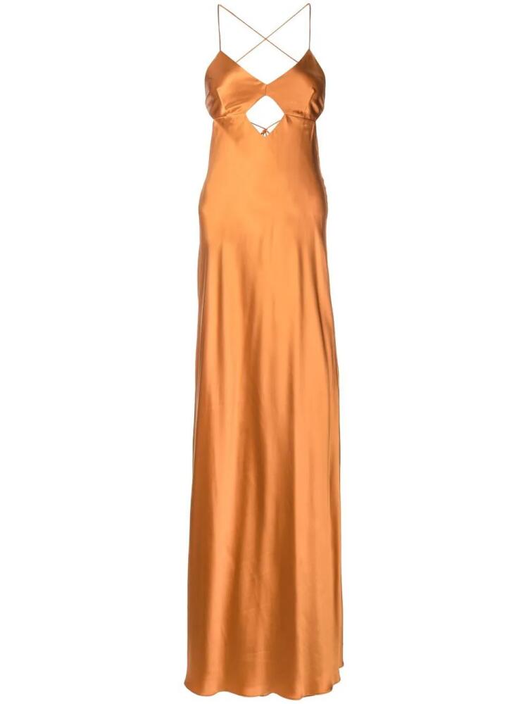 Michelle Mason cut-out detail gown - Orange Cover