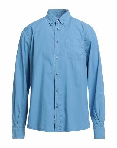 Blauer Man Shirt Azure Cotton Cover