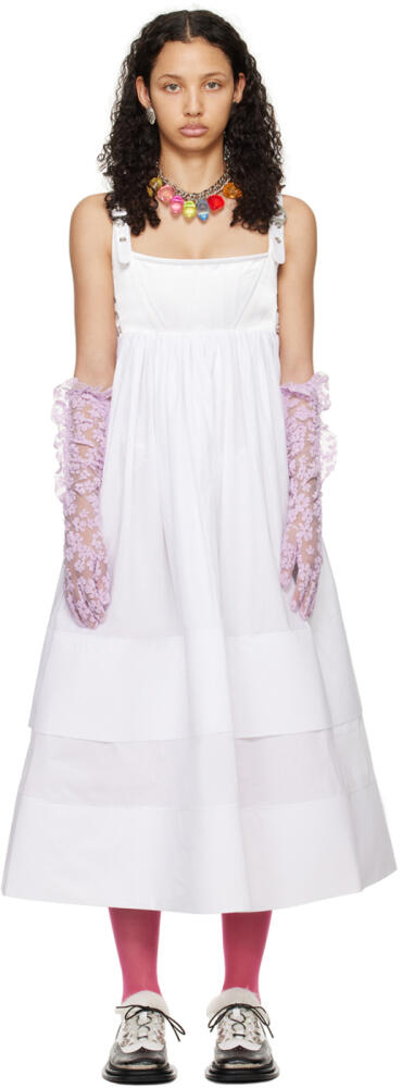 Chopova Lowena White Foray Midi Dress Cover