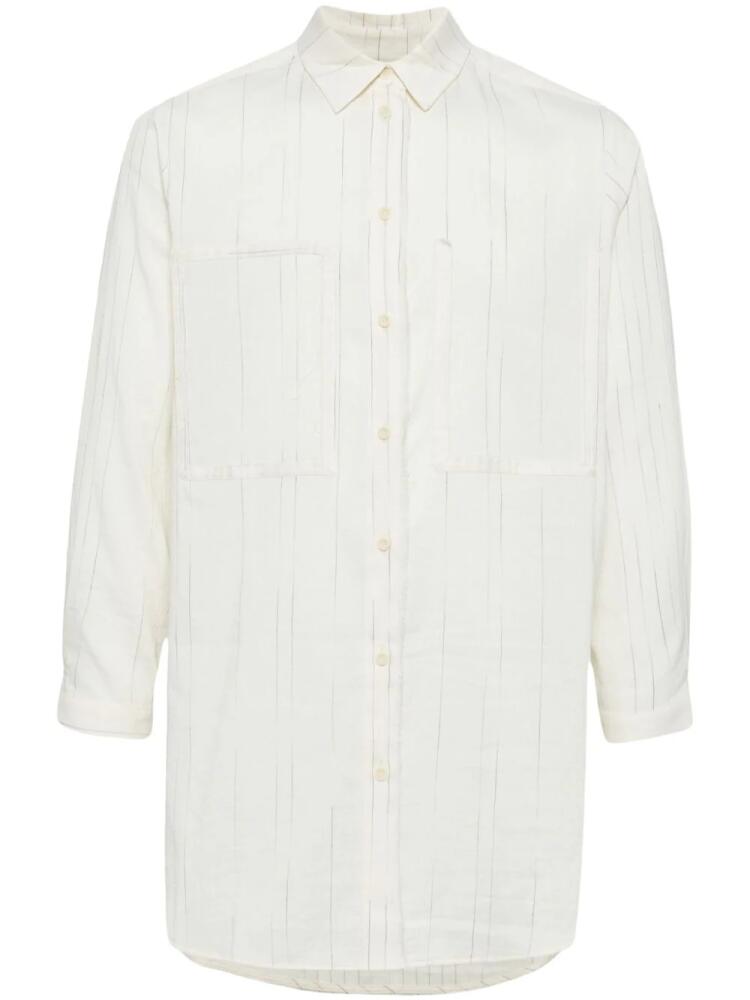 Toogood stripe-print cotton-linen shirt - Neutrals Cover