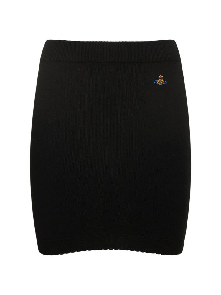 VIVIENNE WESTWOOD Bea Logo Cotton Knit Mini Skirt Cover