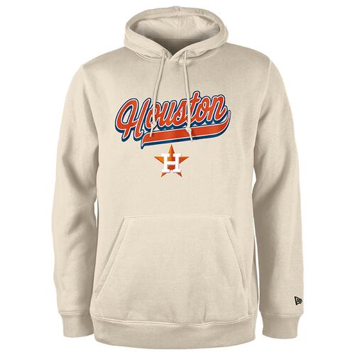 New Era Astros Hooded Pullover - Mens Tan/Tan Cover