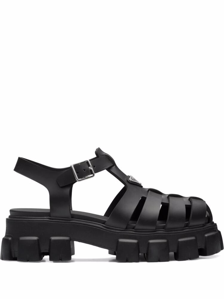 Prada triangle-logo fisherman sandals - Black Cover