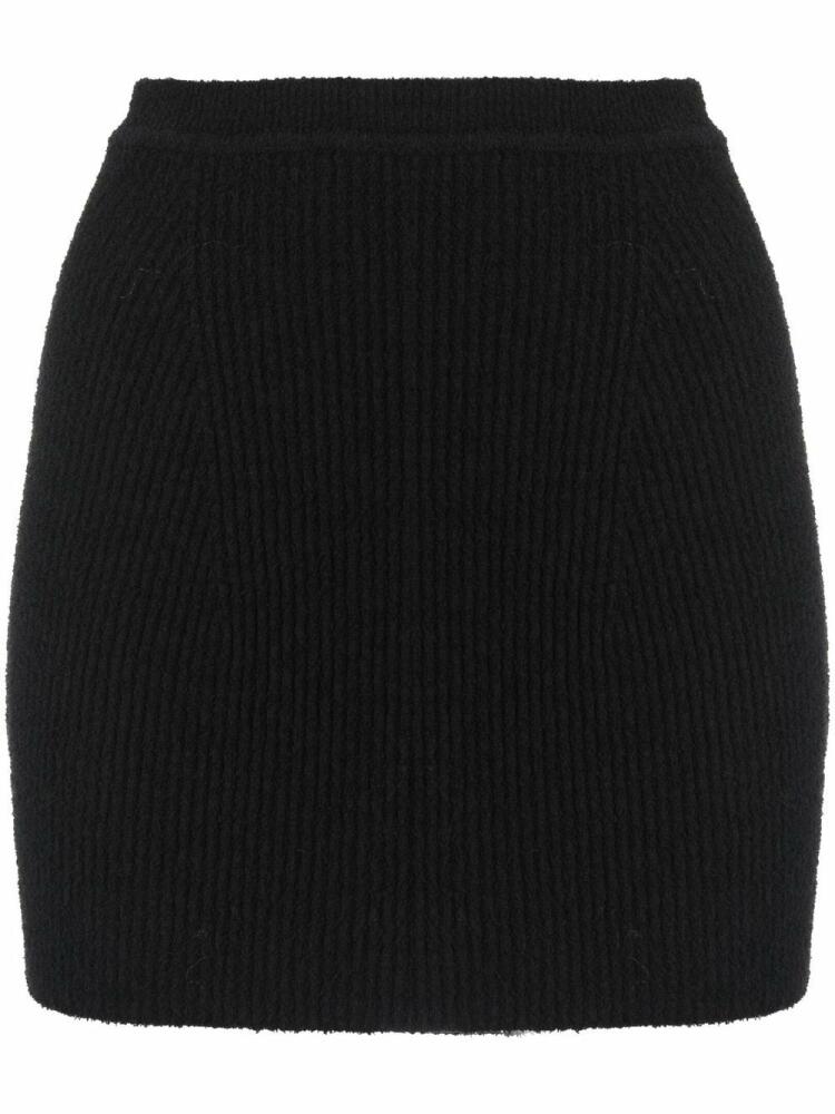 WARDROBE.NYC ribbed-knit mini skirt - Black Cover