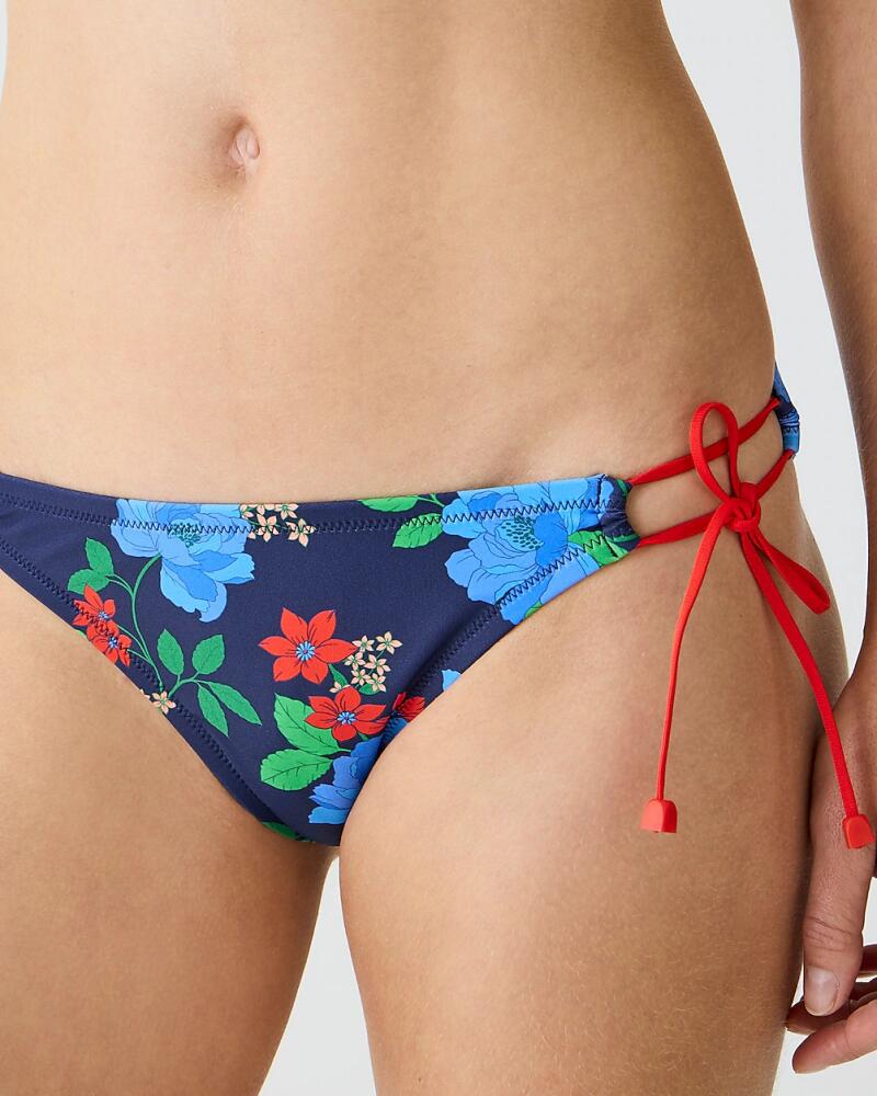 J.Crew String hipster bikini bottom in blue peony print Cover