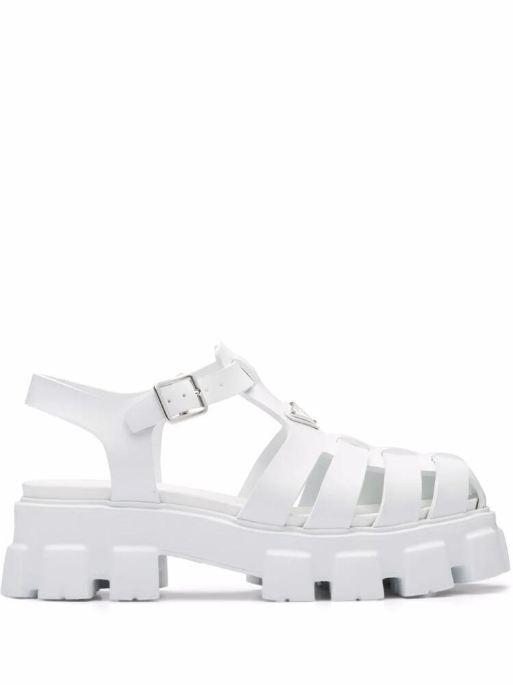 Prada triangle-logo fisherman sandals - White Cover