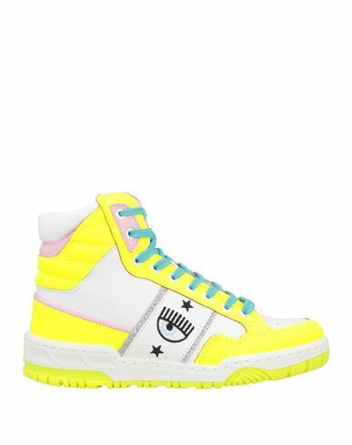 Chiara Ferragni Woman Sneakers Yellow Soft Leather Cover