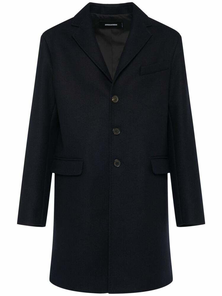 DSQUARED2 Felted Wool Blend Soft Shoulder Coat Cover