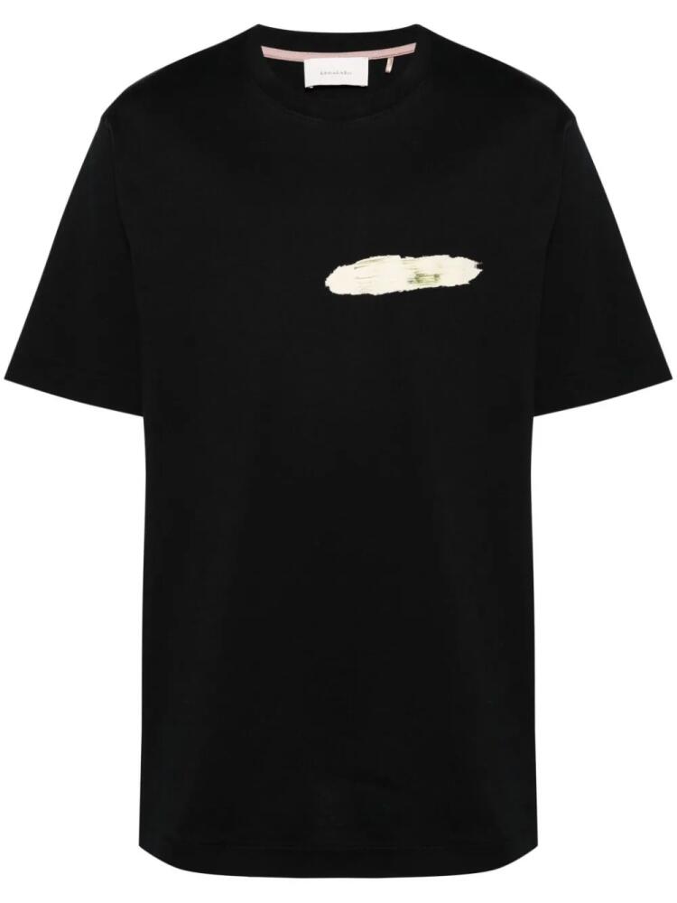 Limitato Deman painterly-print T-shirt - Black Cover