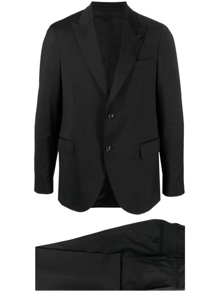 Lardini single-breasted two-piece wool suit - Black Cover