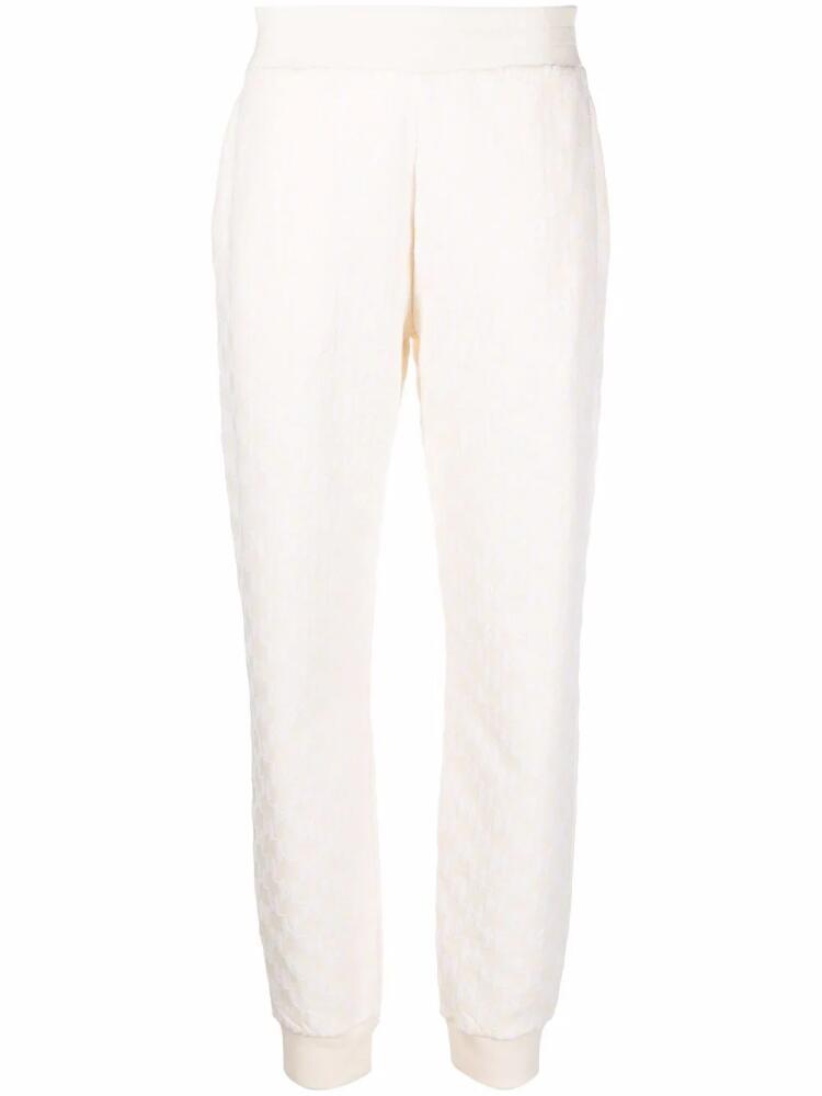 Karl Lagerfeld all-over flocked logo trousers - Neutrals Cover