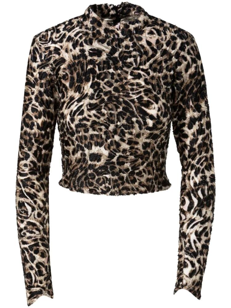 JBQ cheetah-print velvet top - Neutrals Cover