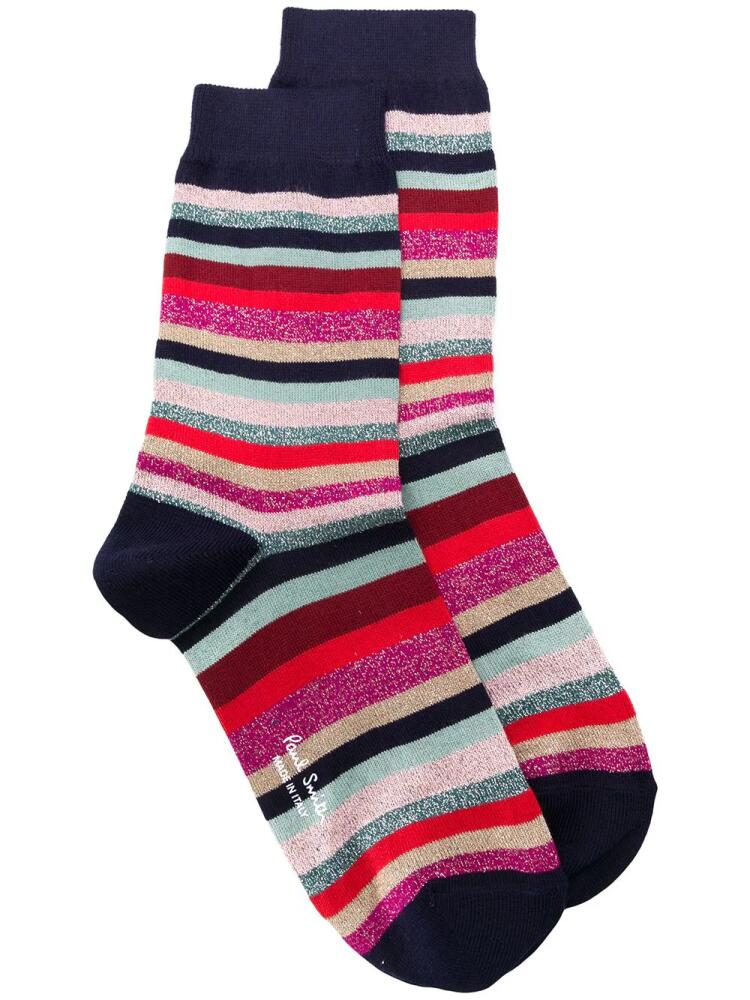 Paul Smith striped print socks - Blue Cover