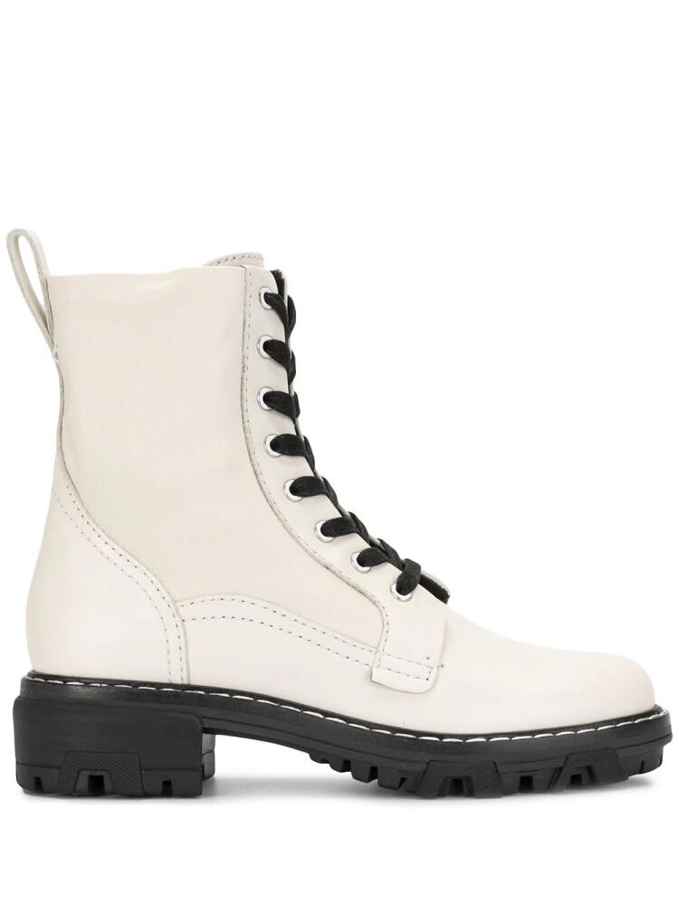 rag & bone leather lace up boots - White Cover