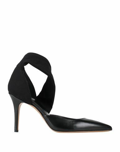 Isabel Marant Woman Pumps Black Calfskin, Textile fibers Cover