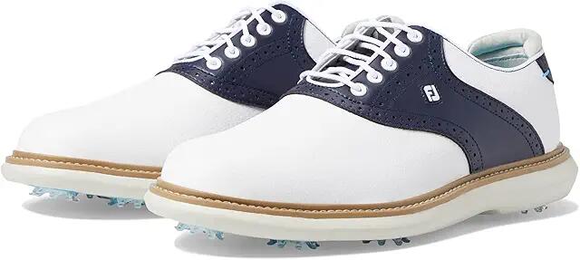 FootJoy Traditions Golf Shoes (White/Navy) Men's Shoes Cover