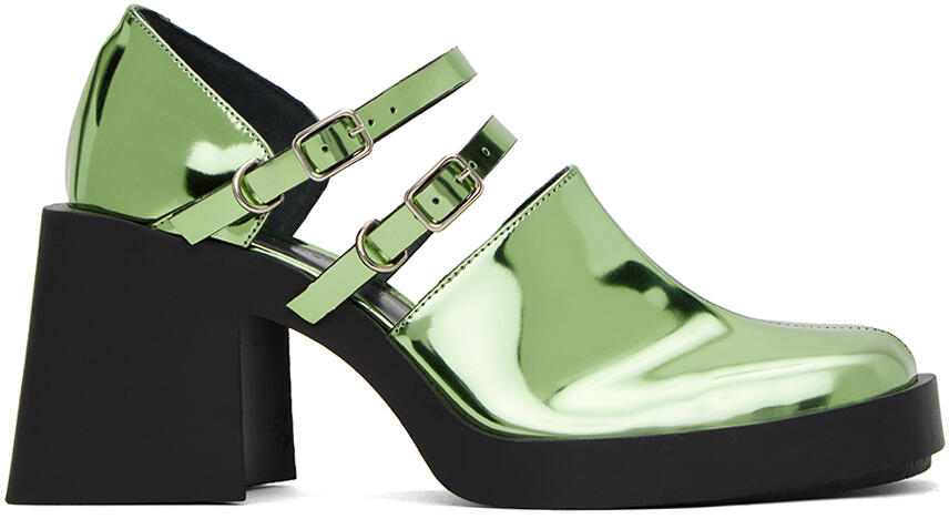 Justine Clenquet Green Jennie Mary-Jane Heels Cover