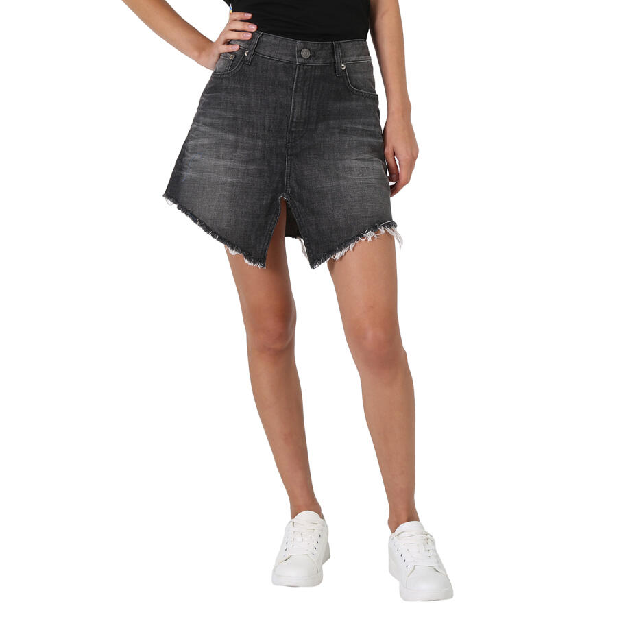 Balenciaga Ladies Cotton Denim Cut-Up Mini Skirt Cover