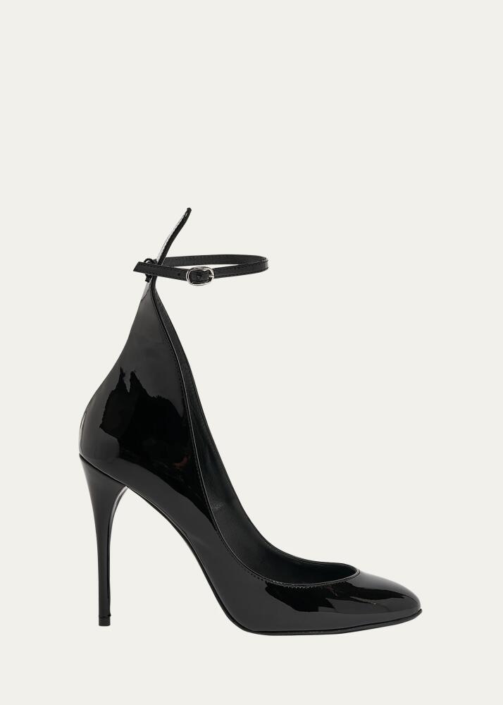 ALAIA Patent Ankle-Strap Stiletto Pumps Cover