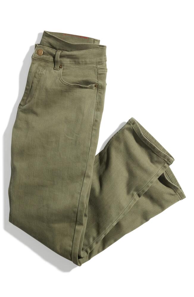 Marine Layer Athletic Fit Five-Pocket Stretch Twill Pants in Thyme Cover