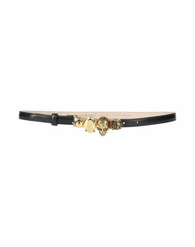 Alexander Mcqueen Woman Belt Black Leather Cover