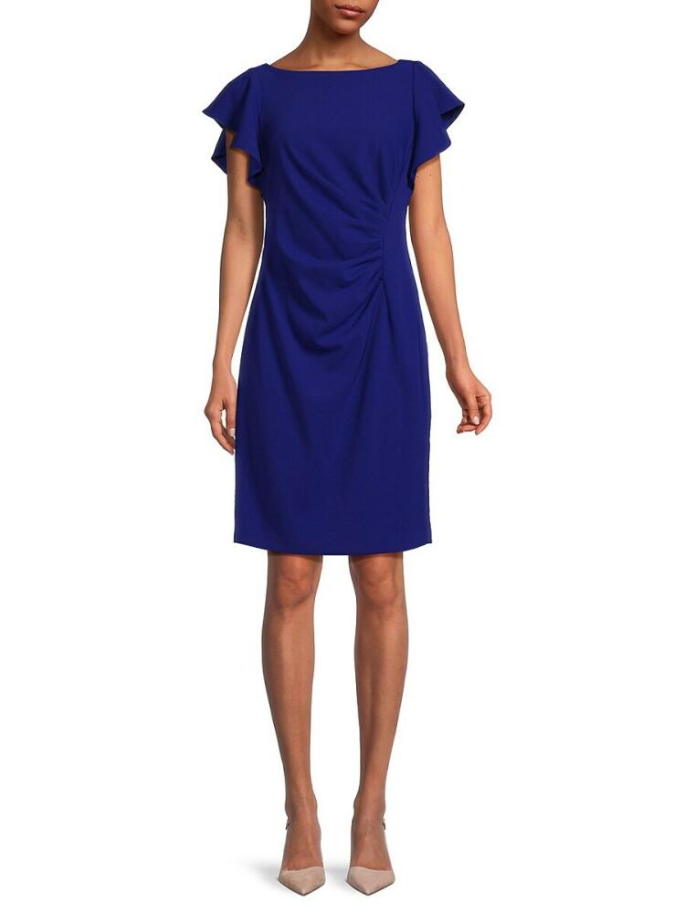 DKNY Women's Flutter Mini Sheath Dress - Marine Cover