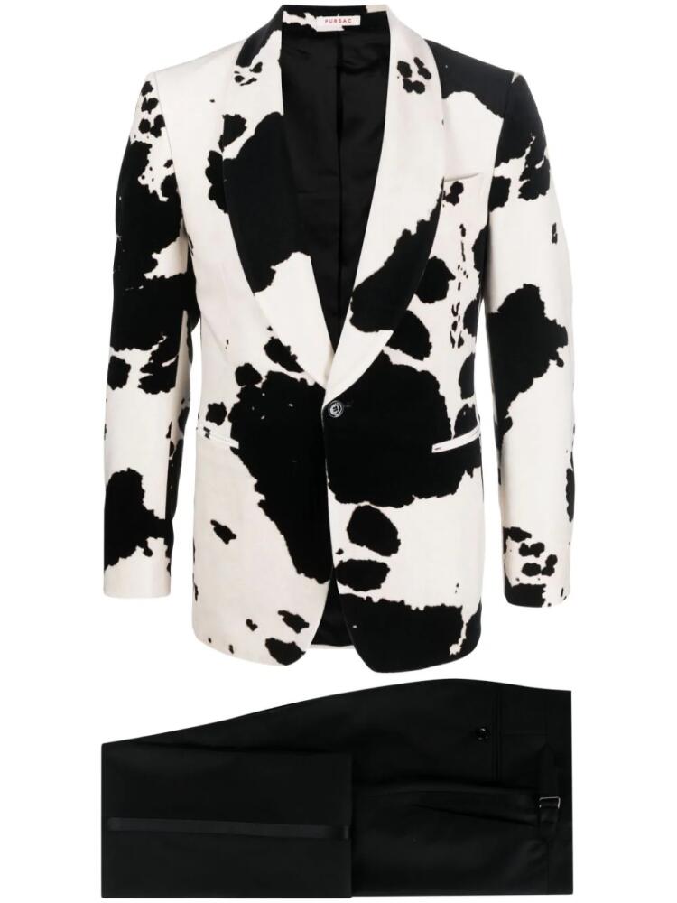 FURSAC cow-print single-breasted suit - Black Cover