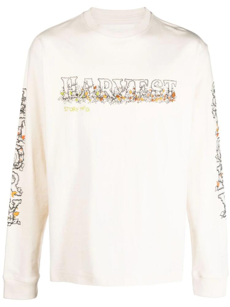 STORY mfg. Harvest logo-print sweatshirt - Neutrals Cover