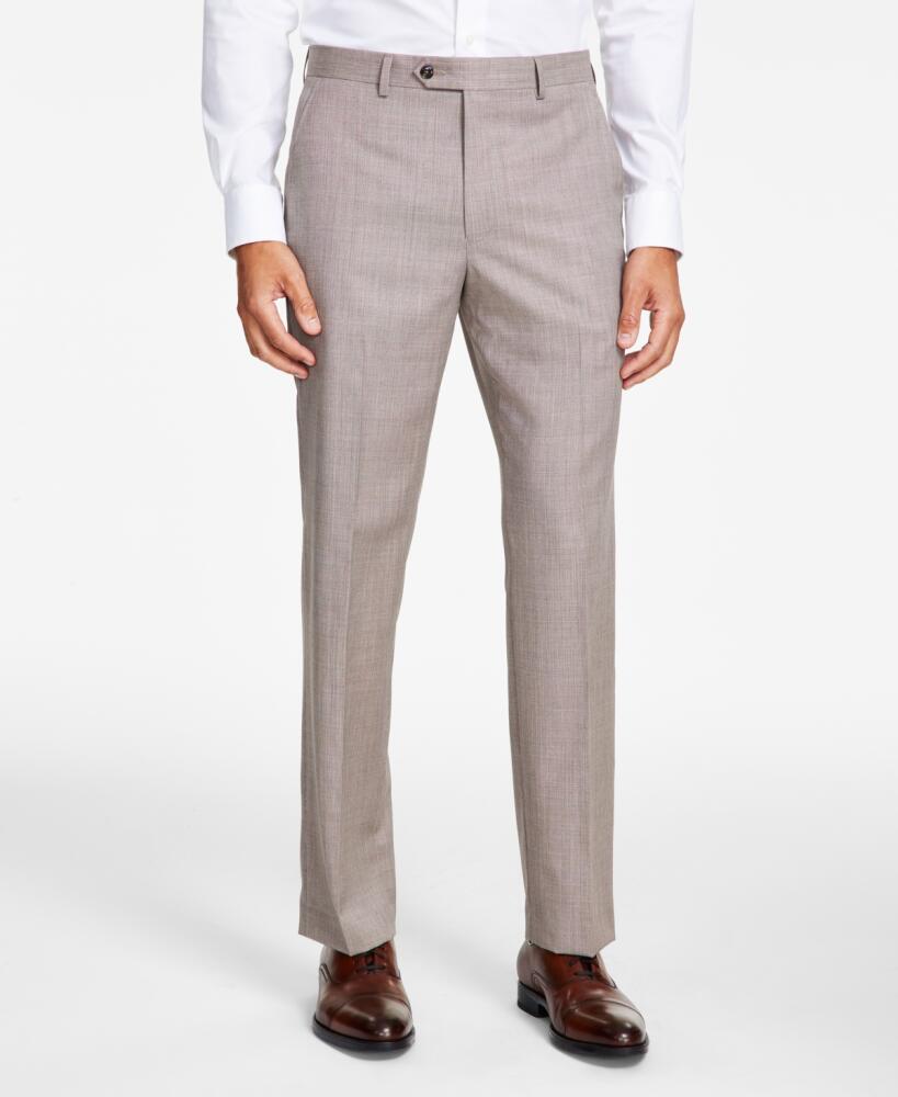 Michael Kors Men's Classic-Fit Stretch Wool-Blend Suit Pants - Tan Cover