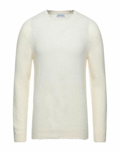 Scaglione Man Sweater White Merino Wool, Recycled cashmere, Polyamide Cover