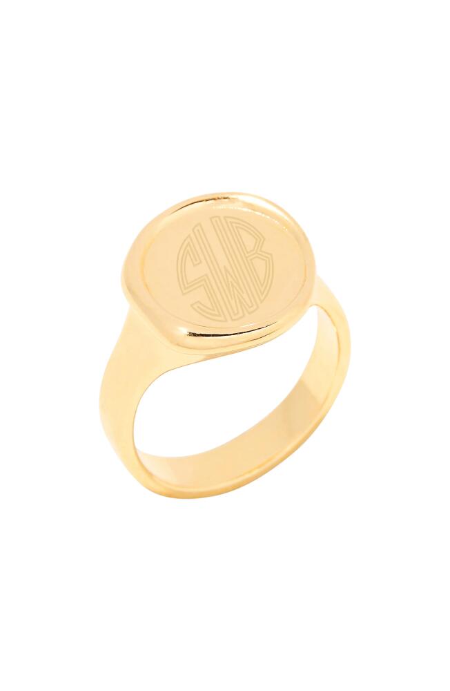 Brook and York Sadie Monogram Signet Ring in Gold Cover