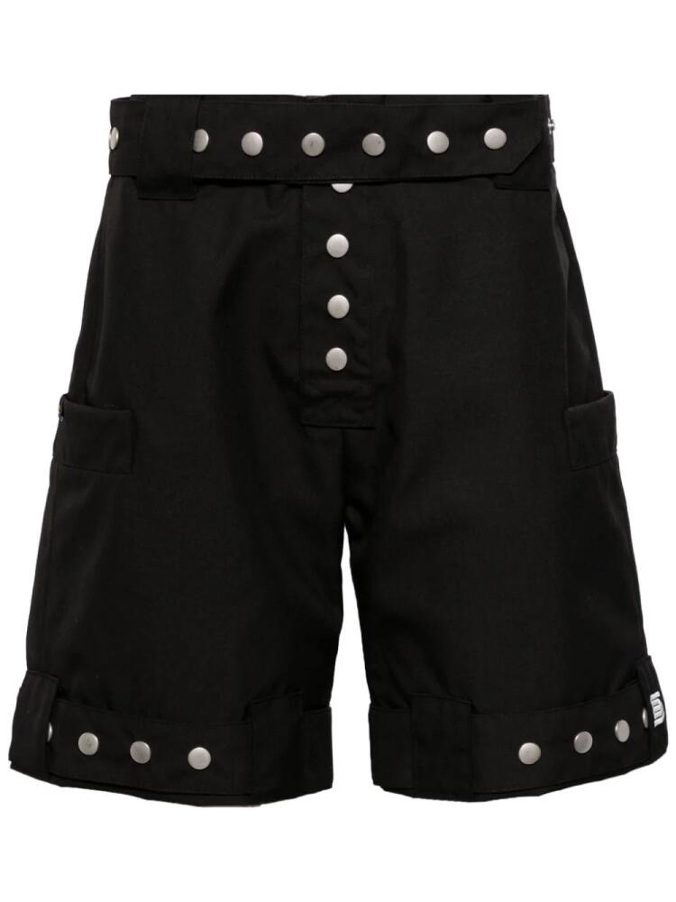 Olly Shinder press-stud nylon-canvas shorts - Black Cover