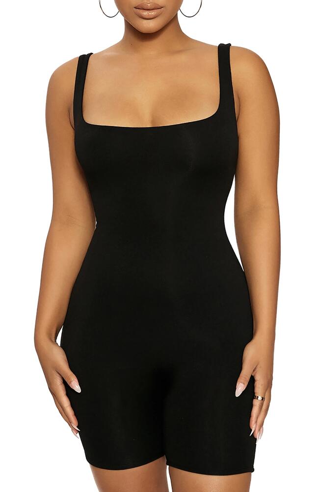 Naked Wardrobe The NW Sporty Romper in Black Cover