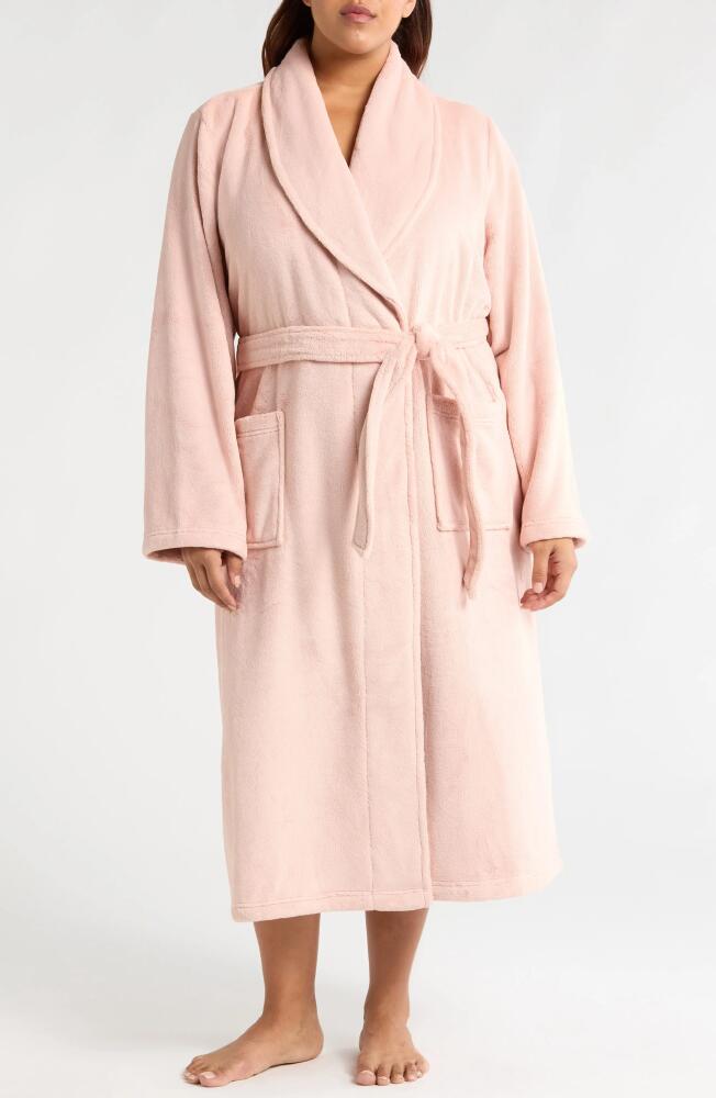 Nordstrom Shawl Collar Plush Robe in Pink Smoke Cover