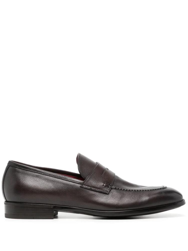 Barrett penny-slot leather loafers - Brown Cover